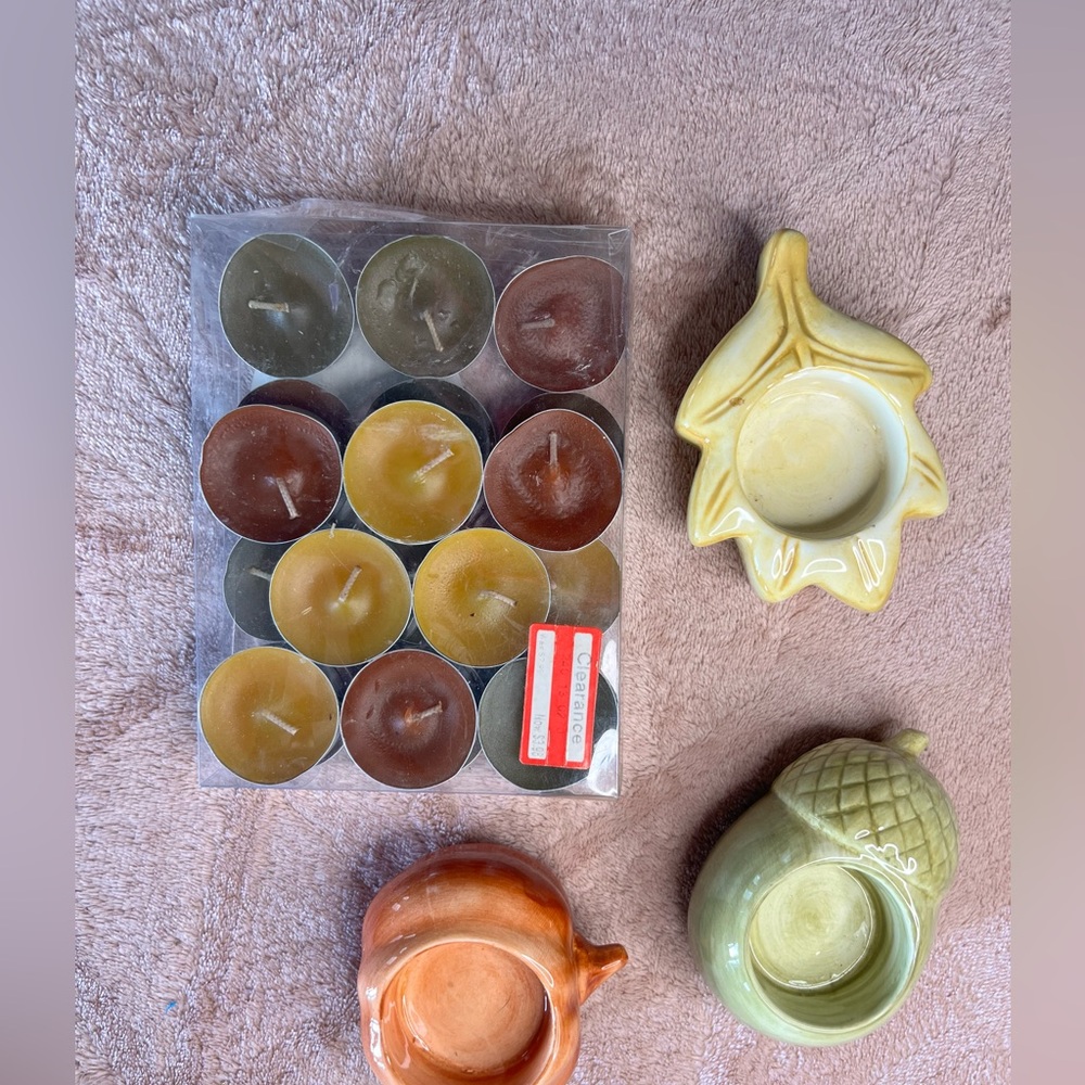 Fall tea light candle set